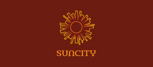 Ý tưởng thiết kế logo với ánh nắng và mặt trời